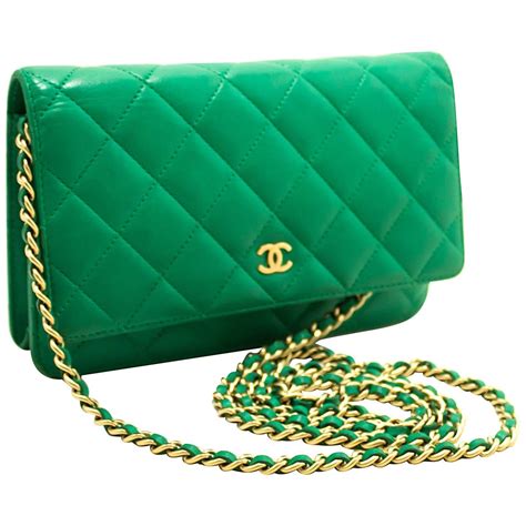 chanel wallet on chain green|chanel 19 wallet on chain.